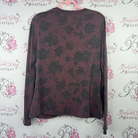 Shambala top twist tie front red and black light wash style stretchy soft butter - Picture 2 of 6